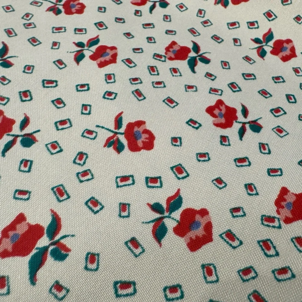 Vintage Christmas Shower Curtain New in Box Coquette Bows Holly Sleigh Made USA